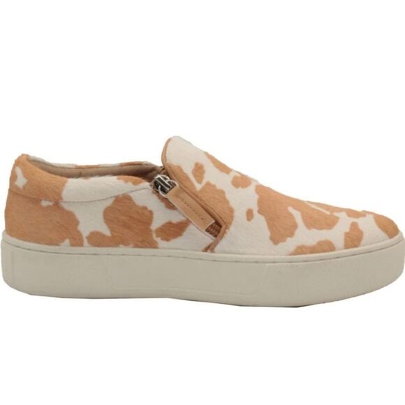 Stylish Tan and White Women's Slip-On Sneakers 7.5 - Picture 3 of 8